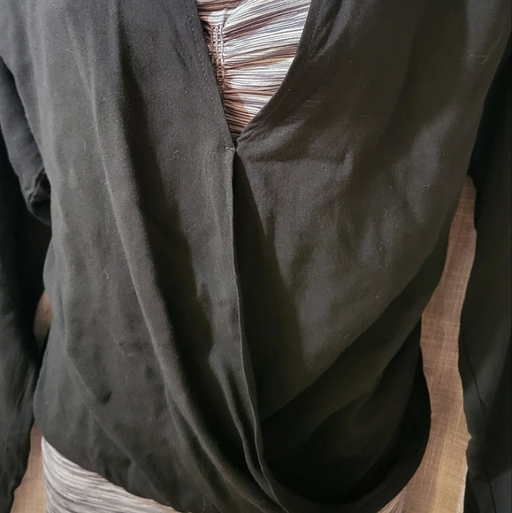 Wrapover blouse with a collar SEDUCTIONS women sz m - Picture 4 of 13